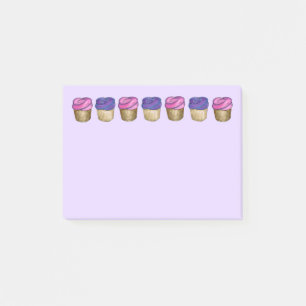 Rosa Lila Cupcoa Muffinss Foodie Post its Post-it Block