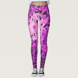 ROSA LILA DAISY / MARGUERITE / MARGHERITA LEGGINGS