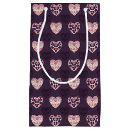 Rosa & Lila Deco Hearts Patterned Gift Bag