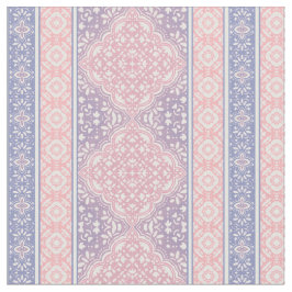Rosa & Lila Decorative Bohemian Tile Mönster Tyg