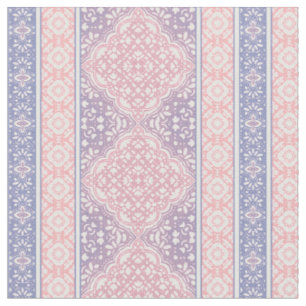 Rosa & Lila Decorative Bohemian Tile Mönster Tyg