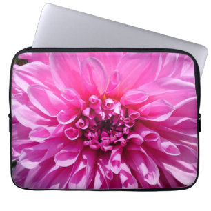 Rosa Lila Dhalia Flower Laptop Fodral