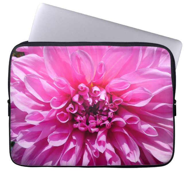 Rosa Lila Dhalia Flower Laptop Fodral (Framsidan)