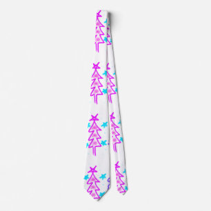 Rosa Lila doodle julgran stars helgdag pa Slips