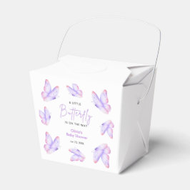Rosa lila En liten fjäril Baby Shower Presentaskar