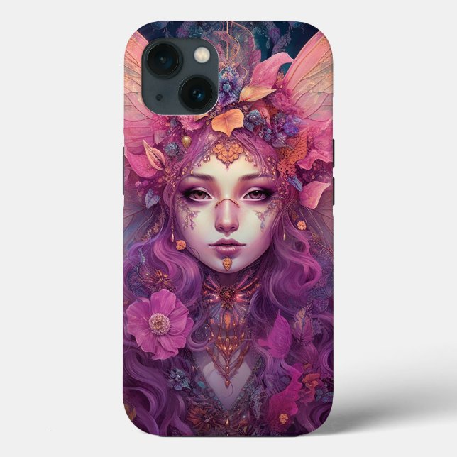Rosa Lila Fairy Queen Fantasy Art (Baksida)