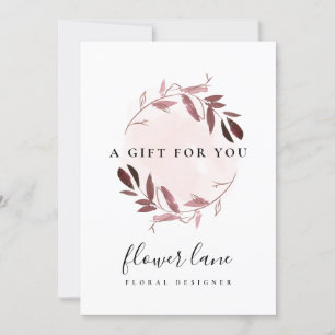 ROSA LILA FAUNA WREATH GIFT CERTIFICATE CARD JULKORT