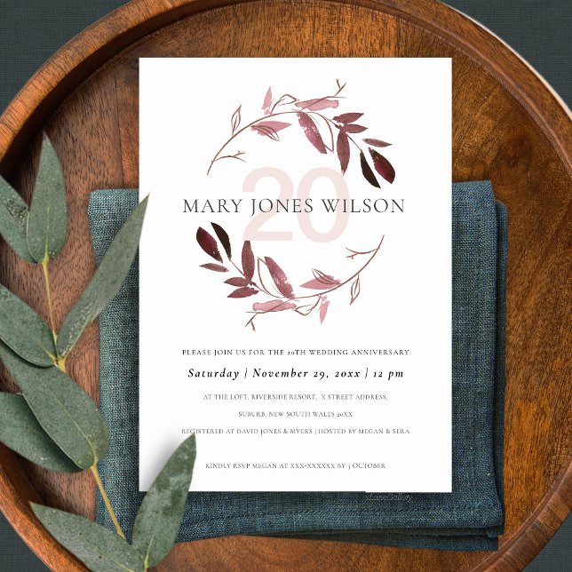 ROSA LILA FAUNA WREATH VARJE ÅR ÅRSKORT TACK KORT (Skapare uppladdad)