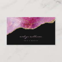 rosa lila faux gnistra agate on black