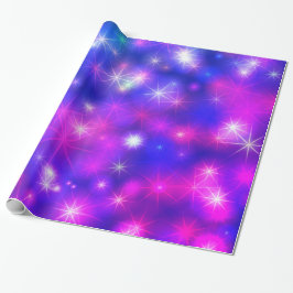Rosa Lila Fireworks Universe Colorful Stars Presentpapper