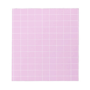 Rosa Lila Gingham Checkered Snyggt Stationary Anteckningsblock