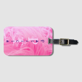 Rosa Lila Girly Simple Modern Monogram-mall Bagagebricka