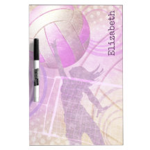 Rosa lila girly volleyball player silhouette