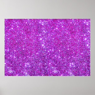 Rosa Lila Glitter Gnistra Anpassad design Poster