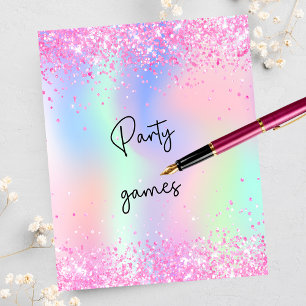 Rosa lila glitter holografiska party-spel