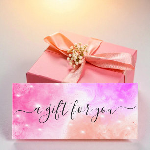 Rosa Lila Gnistra Business Gift Certificate