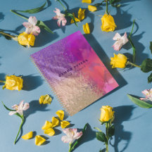 Rosa Lila Gold Foil Glitter Calligraphy Script