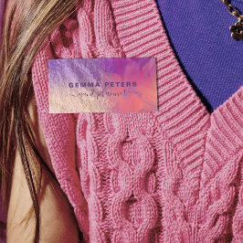 Rosa Lila Gold Foil Glitter Calligraphy Script Namnbricka