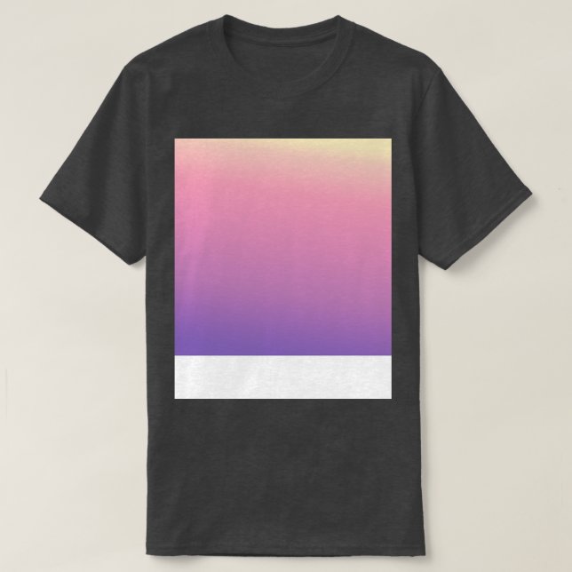 Rosa Lila Gradient Mönster Fade T Shirt (Design framsida)