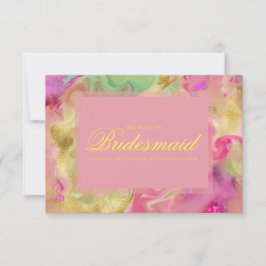 Rosa, lila, grön marmorerad bläck tackkort tack kort