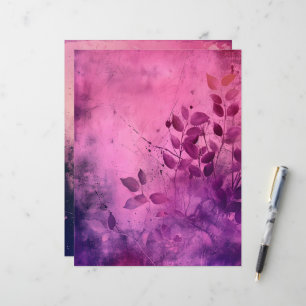 Rosa & Lila Grungy Background Scrapbook Papper