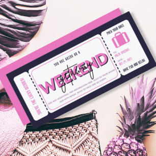 Rosa Lila Helg Getaway Gift Voucher Biljett