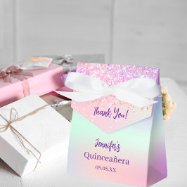 Rosa lila holograf Quinceañera Presentaskar
