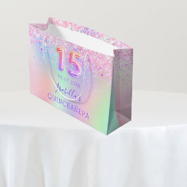 Rosa lila holografisk quinceanera