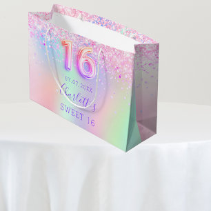 Rosa lila holografisk sötsak 16
