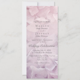 Rosa Lila Hydrangea Summer Garden Wedding Inbjudningar