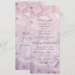 Rosa Lila Hydrangea Summer Garden Wedding Inbjudningar