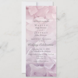 Rosa Lila Hydrangea Summer Garden Wedding Inbjudningar
