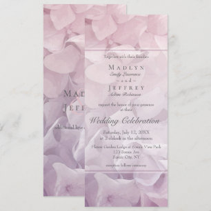 Rosa Lila Hydrangea Summer Garden Wedding Inbjudningar