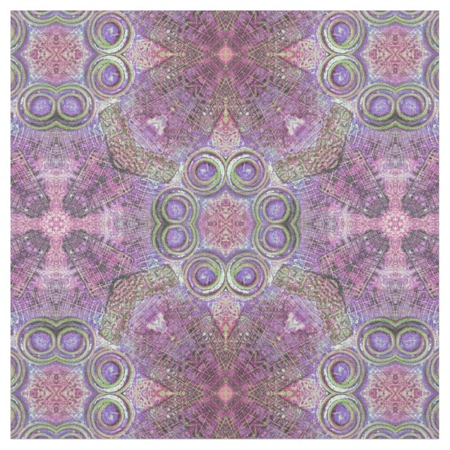 Rosa & Lila Juel Mönster Car Fabric Tyg (Närbild)