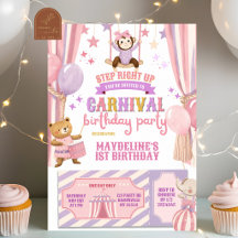 Rosa Lila Karneval Cirkus Flicka Födelsedag