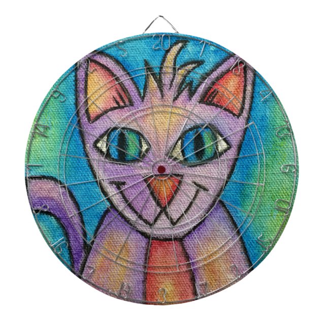 Rosa Lila Kitty Katt Darttavla (Framsidan)