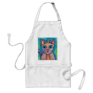 Rosa Lila Kitty Katt Förkläde