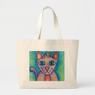 Rosa Lila Kitty Katt Jumbo Tygkasse