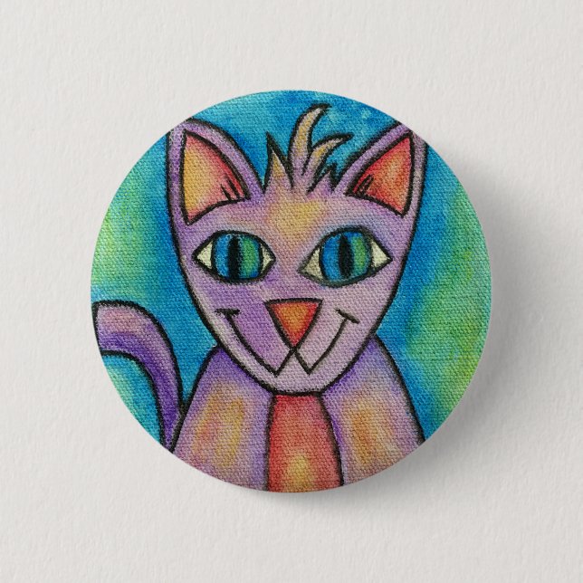 Rosa Lila Kitty Katt Knapp (Framsida)