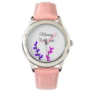 Rosa lila lavender mamma mamma-gåva armbandsur