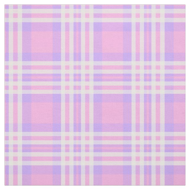 Rosa Lila Lavender Play Gingham Check Girl Tyg (Provkarta)