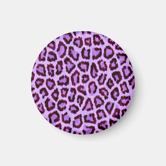 Rosa Lila Leopard Päls-områden Mönster Magnet