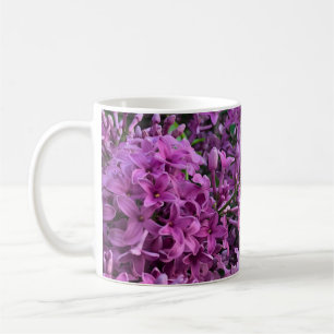 Rosa lila lilacs Bild på romantisk blommigt av r Kaffemugg