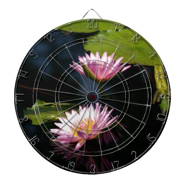 Rosa Lila Lotus Waterlilies Piltavla (Framsidan)