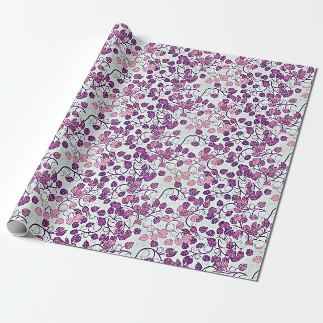ROSA + LILA LÖV PRESENTPAPPER (Utrullad)