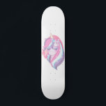 Rosa Lila Magic Unicorn Fantasy Mini Skateboard Bräda 18,5 Cm<br><div class="desc">Magisk enhörn med rosa och lila hår dekorerat med spridda guld-stjärnor.</div>
