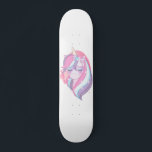 Rosa Lila Magic Unicorn Fantasy Mini Skateboard Bräda 18,5 Cm<br><div class="desc">Magisk enhörn med rosa och lila hår dekorerat med spridda guld-stjärnor.</div>