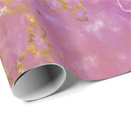 Rosa & Lila med guld folie inslagspapper Presentpapper