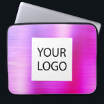 Rosa Lila Metallic - Anpassningsbar Logotyp Promot Laptop Fodral<br><div class="desc">Modern Rosa och Lila Ombre Faux Metallic Stainless Guld Elegant Anpassningsbar Logotyp Promotional Laptop Bag eller Sleeve Promotional (promo) annons Fodral. Det här fodral kan anpassas så att det omfattar företagets eller företagets logotyp.</div>