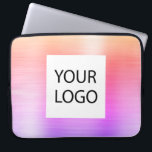 Rosa Lila Metallic - Anpassningsbar Logotyp Promot Laptop Fodral<br><div class="desc">Modern Guld,  Rosa och Lila Pastel Rainbow Ombre Faux Metallic Stainless Guld Elegant Anpassningsbar Logotyp Promotional Laptop Bag eller Sleeve Promotional (promo) Annons Fodral. Det här fodral kan anpassas så att det omfattar företagets eller företagets logotyp.</div>